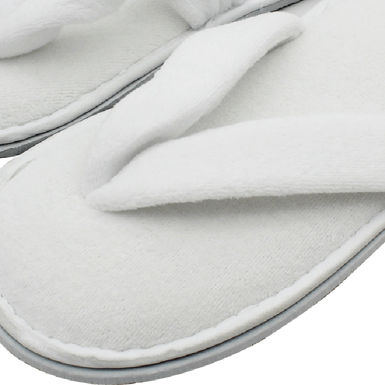 Hotel Disposable Cloth Guesthouse Room Amenities Cut-pile Flip-flops Thickened Non-slip Thong Sandals with Customizable logo product view