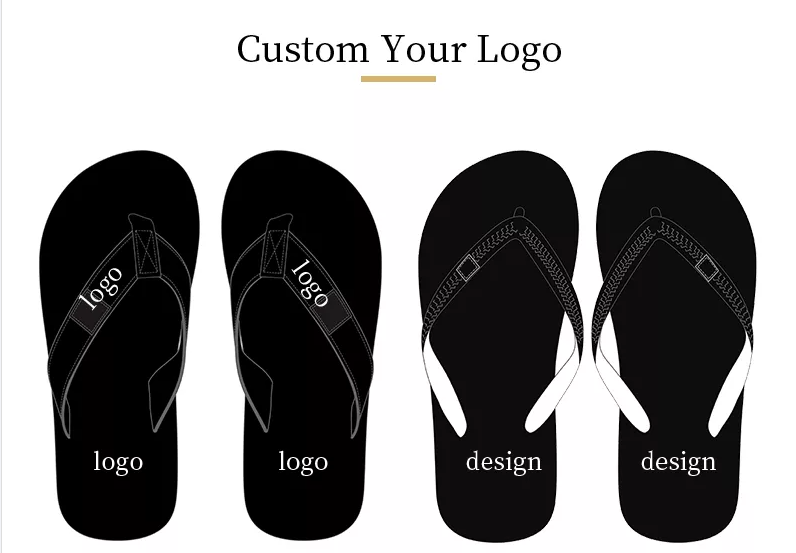 Custom Bulk Sandals for Men Women Wedding Pool Party Slippers White Flip Flops Wedding for Guests detail