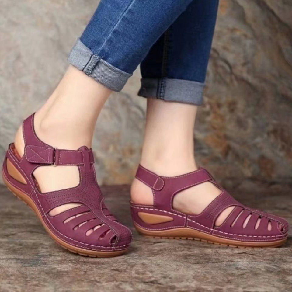 Non-slip Womens Sandals Fish Mouth Sandals Lady Clothes Wedges Heels Women Luxury Shoes Flat Sandal and Shoe for Women 2023 detail