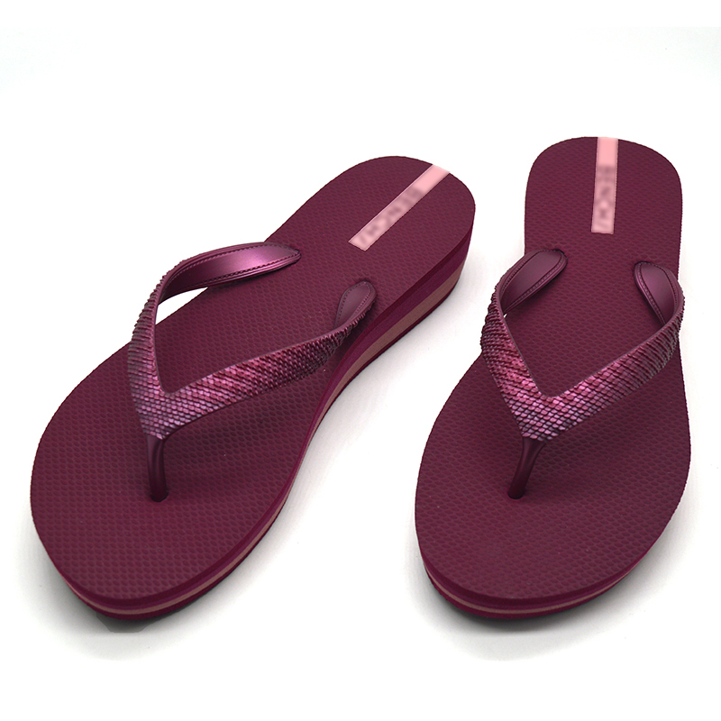 Hot Sales Wedge Heel Women Rubber Flip Flops detail