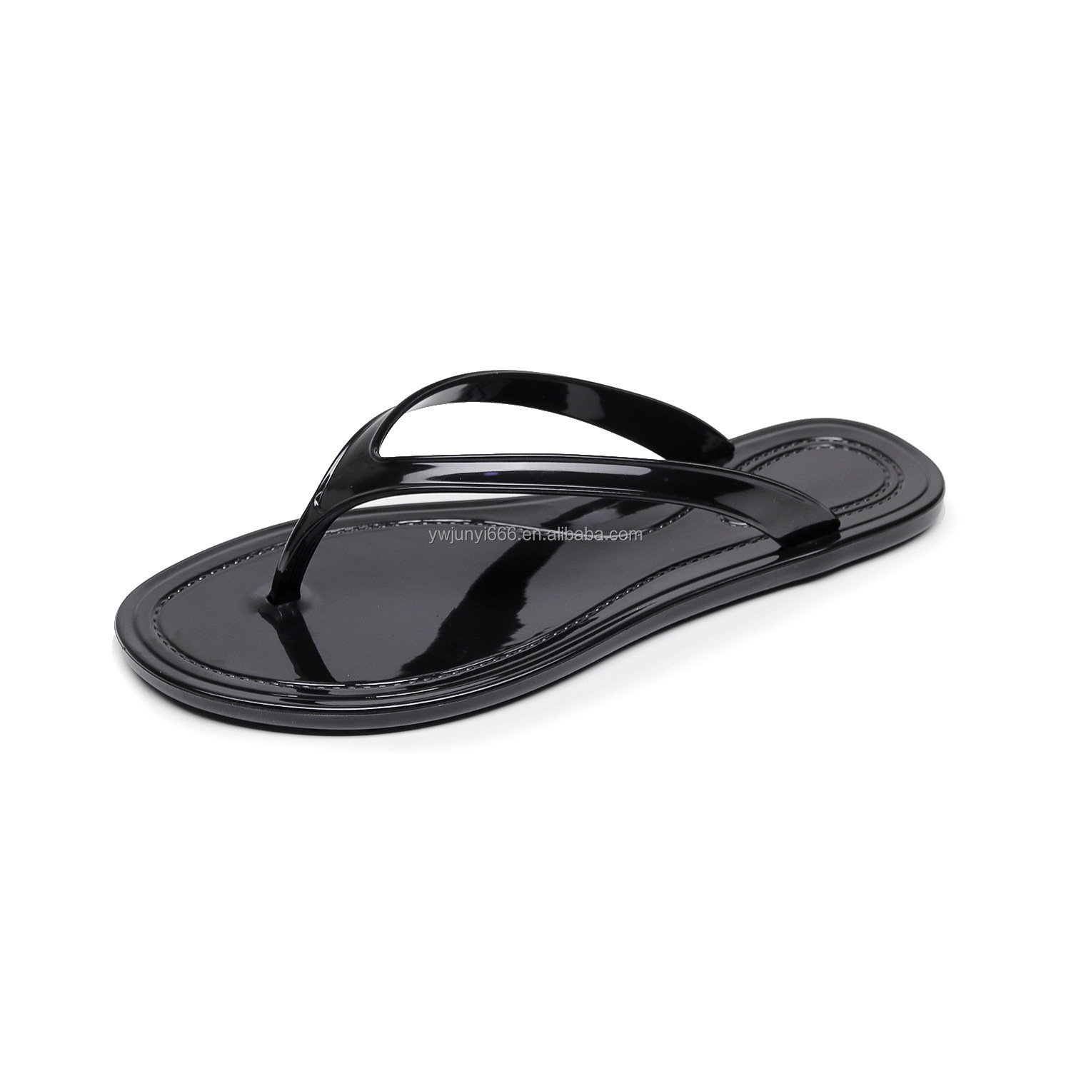Fashion Versatile Women Plastic Jelly Flip Flops Flat Clip Toe Sandals Casual Outdoor Beach Thong Slippers for Summer detail