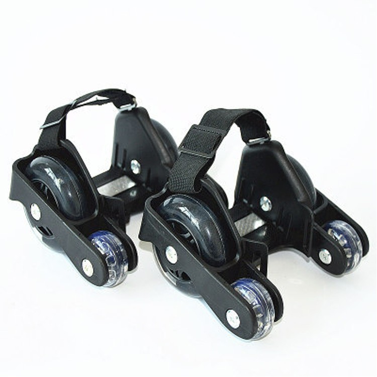 4 Wheels Kids Adjustable Flashing Heel Skates Roller Shoes detail