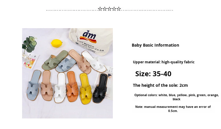 Foreign Trade Simple Style Solid Color Flip-Flops 2023 Spring/Summer Comfortable Outdoor Beach Wear-Resistant Sandals Women detail