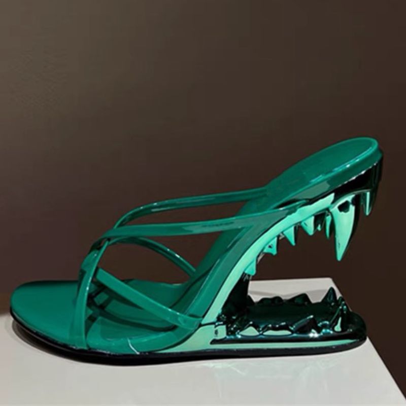 Dropshipping Sandalias Plataforma Thong Sandals Wedge Heels Sandals Shoes detail