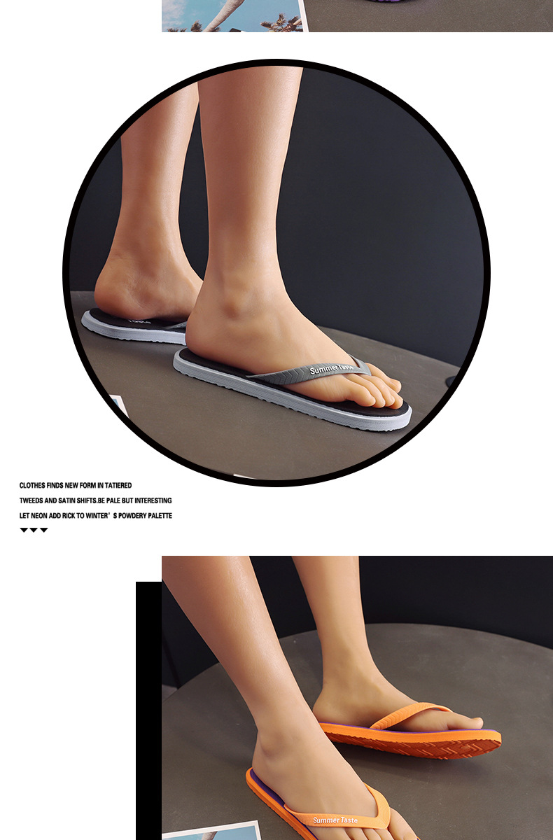Summer Beach Casual Slipper Flip-Flops Logo Thong Flip Flop Sandal Outdoor Height Increasing Platform Style detail