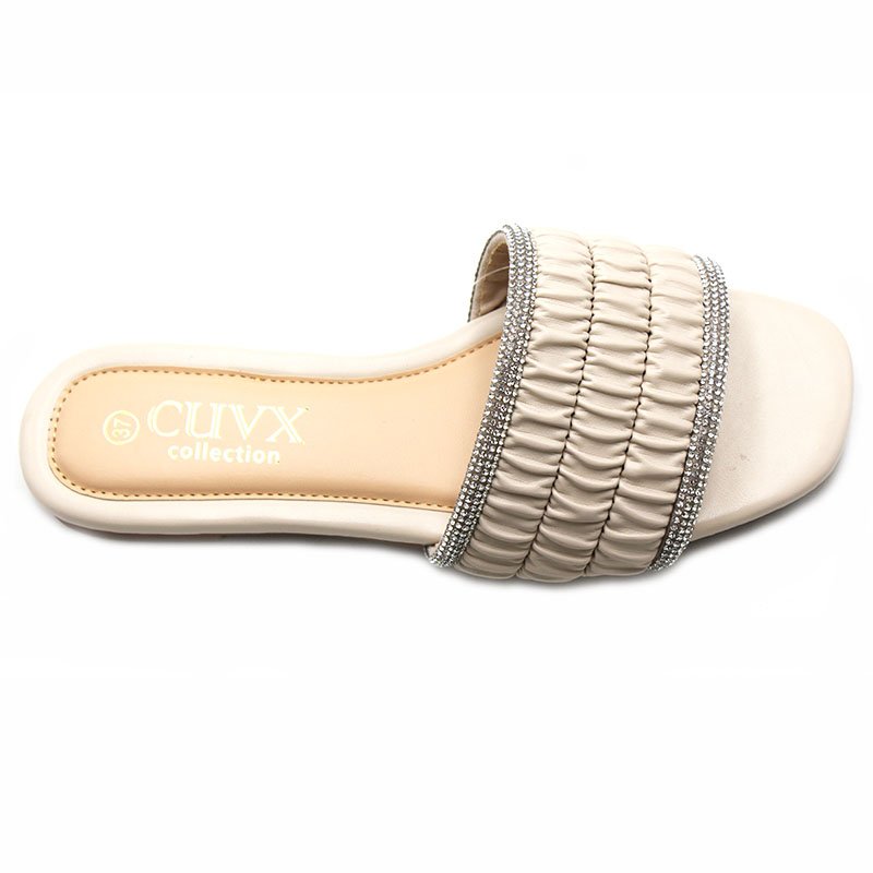 New slippers Women must Wear the Beach in Summer Flip-flops Soft Bottom Folds Striped Rhine-diamond Lady slippers product view