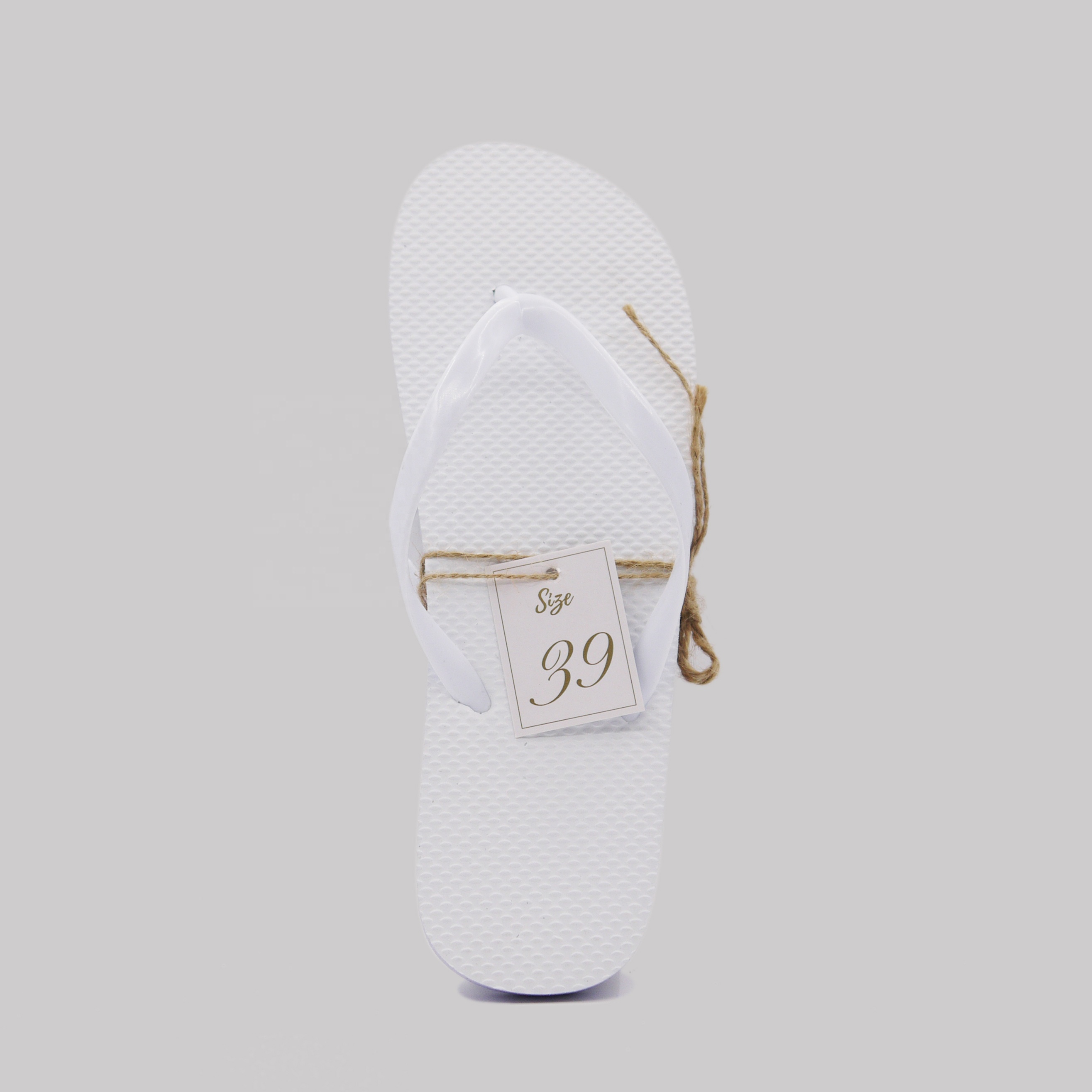 Custom Bulk Sandals for Men Women Wedding Pool Party Slippers White Flip Flops Wedding for Guests product view