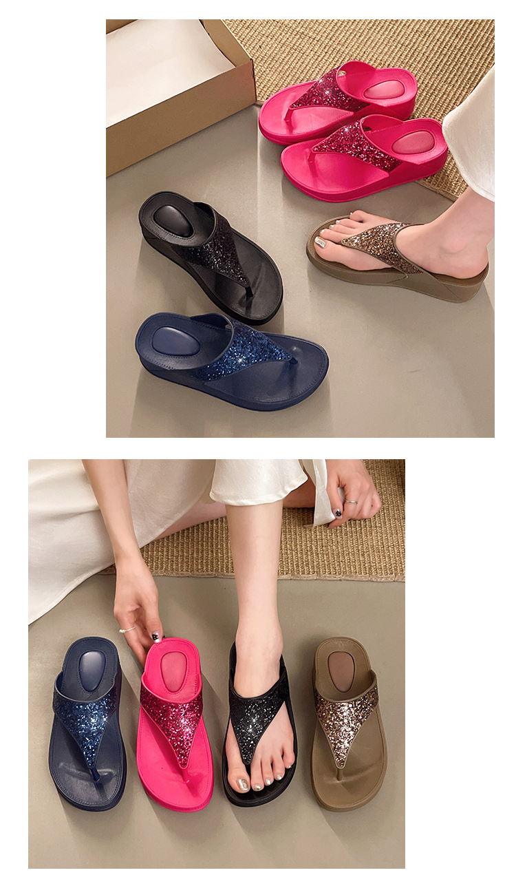 New Arrival Summer Beach Water Shoes Latest Design Women Flip Flops detail