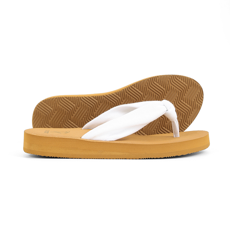 Women EVA Flip Flops Knotted Cloth Strap Lightweight Beach Slippers detail