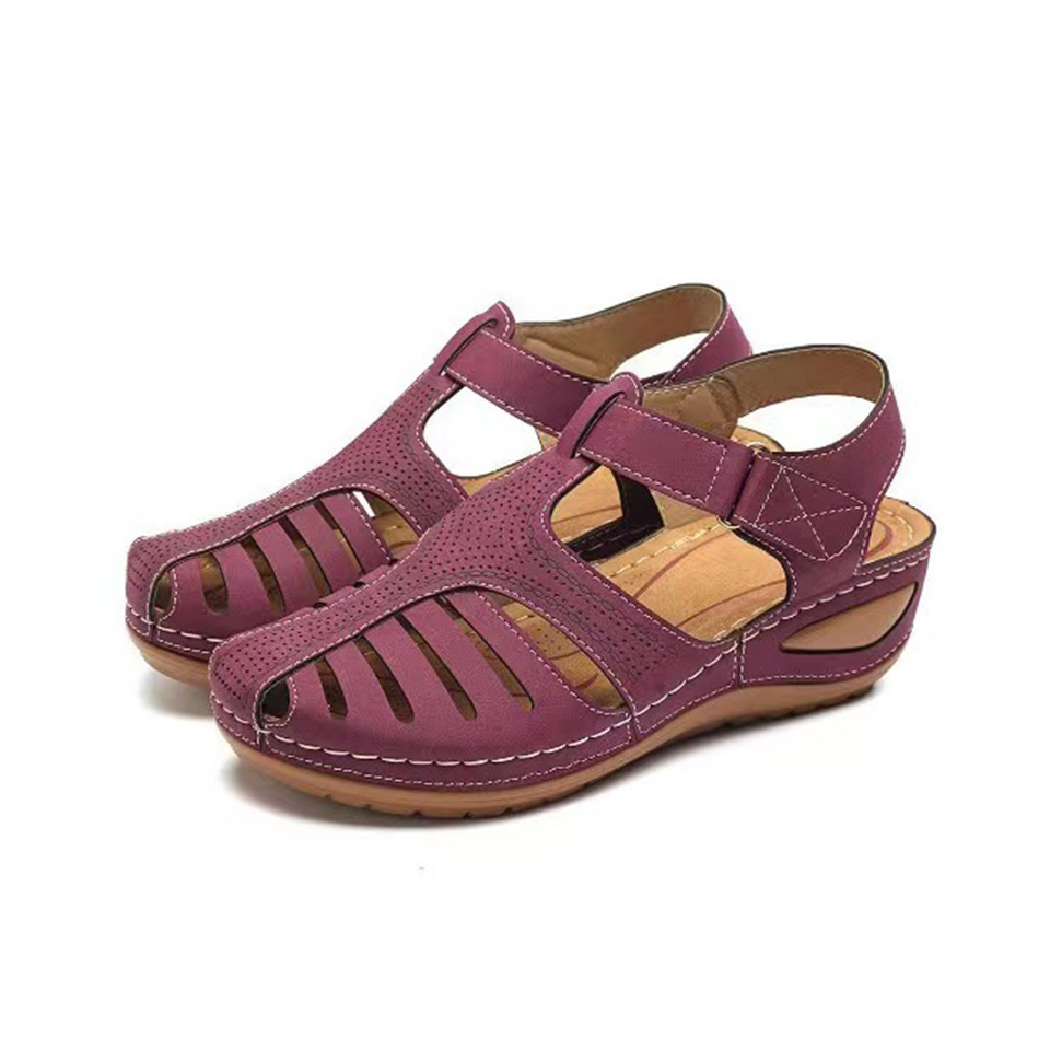 Non-slip Womens Sandals Fish Mouth Sandals Lady Clothes Wedges Heels Women Luxury Shoes Flat Sandal and Shoe for Women 2023 product view