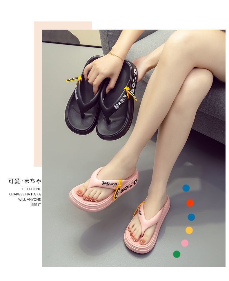 Women's Designer EVA Flip Flops Slippers Wholesale Summer 2025 Thick-Soled Non-Slip Beach Sandals for Women & Ladies detail