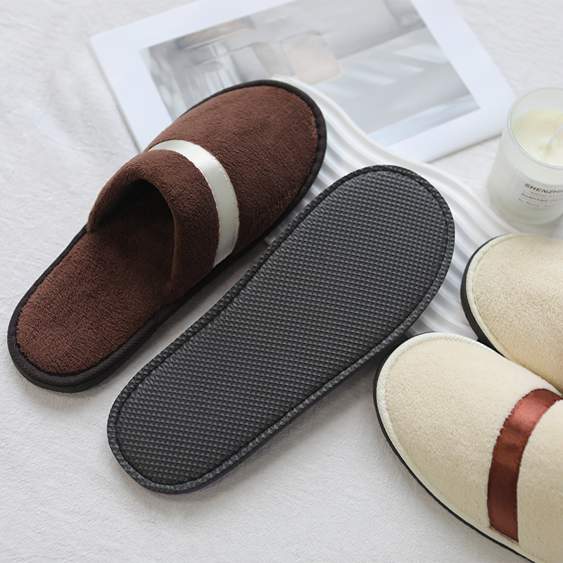 Hotel spa slippers mens womens wholesale wedding guest slippers family wedding party discounts product view