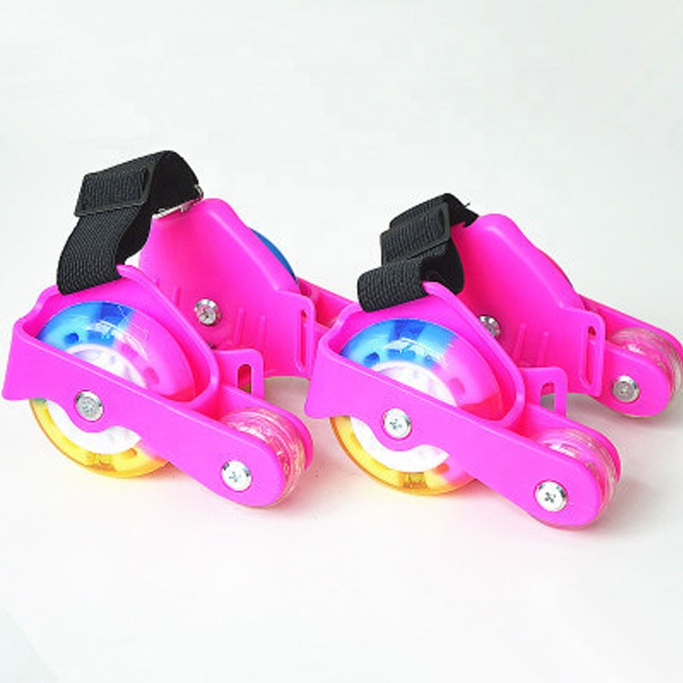 4 Wheels Kids Adjustable Flashing Heel Skates Roller Shoes product view