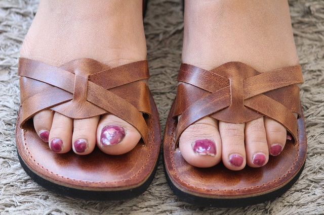 Women Leather Sandal Stylish Leather Flats Comfort Sandal Soft Leather Sandal product view