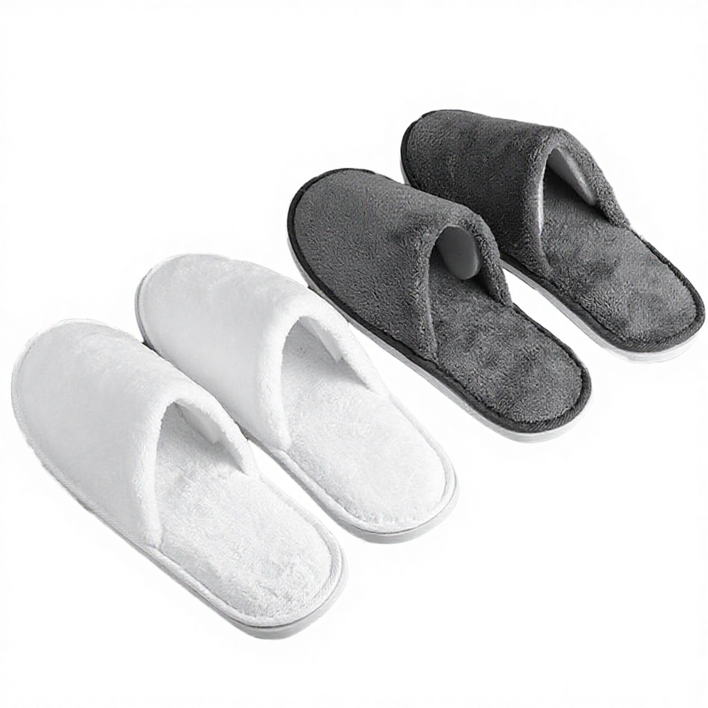 Comfortable Coral Fleece OEM Brand Disposable Hotel Slippers Travel Size Spa Amenities Washable Jiangsu Unisex