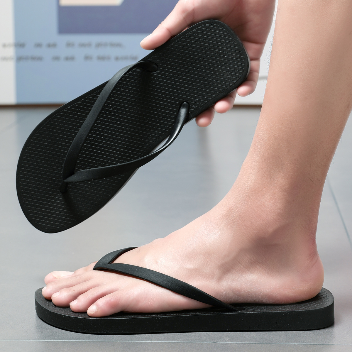 Bosirui Custom Bulk Sandals for Men Women Wedding Pool Party Slippers White Flip Flops Wedding for Guests Flip Flops Wedding detail