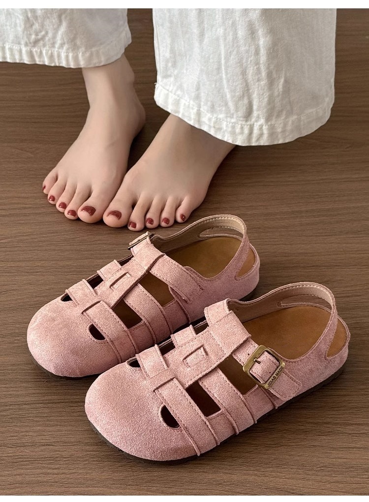 Summer New Retro Clogs Hollow Strap Fisherman Sandals Soft Slingback Comfort Daily Walking Flats for Ladies OEM ODM Wholesale detail