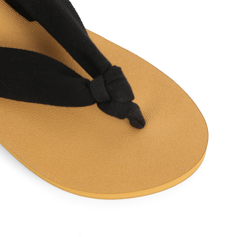 Women EVA Flip Flops Knotted Cloth Strap Lightweight Beach Slippers product view