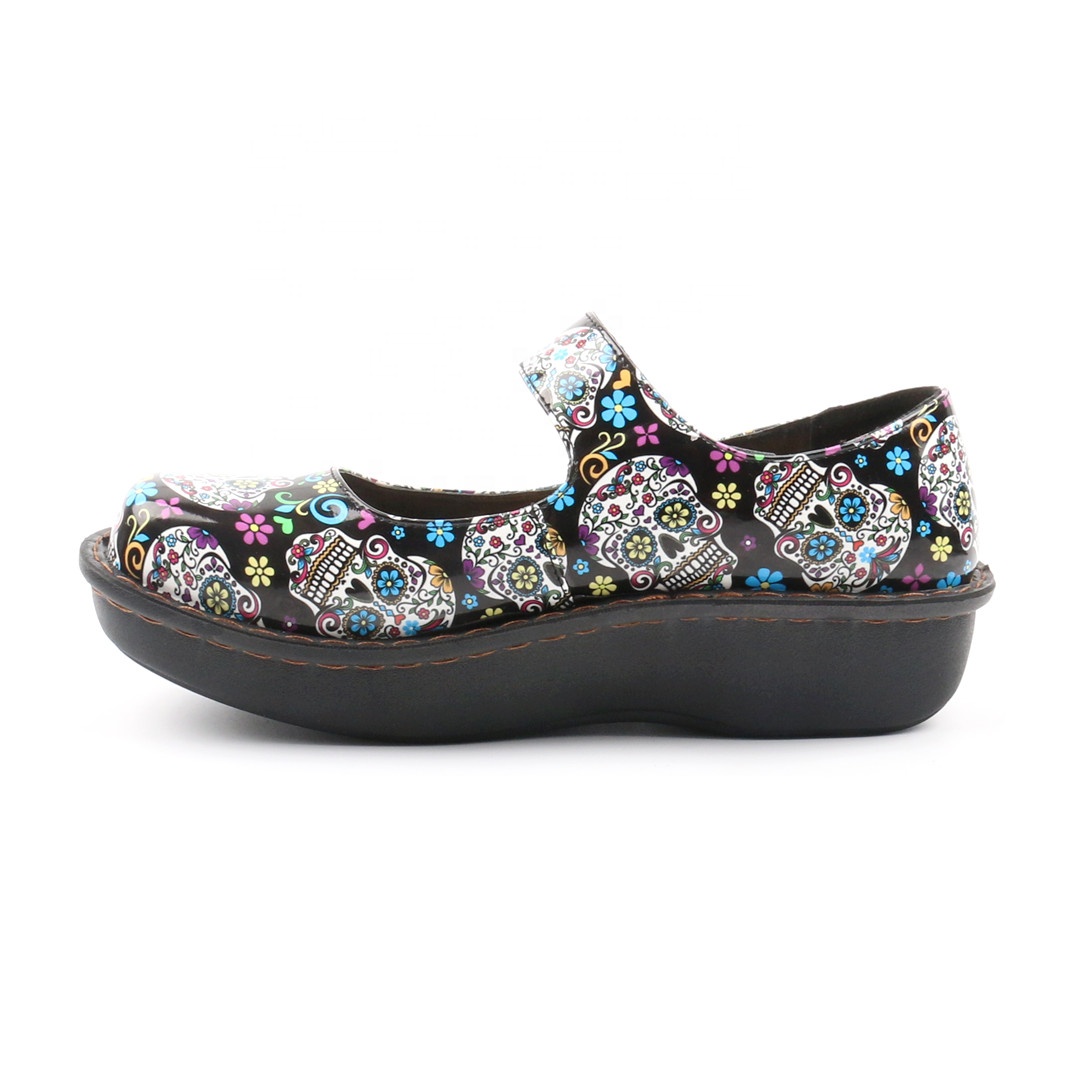 AEROCUSHION Ladies Comfortable slip Resistant Flat Clog Women Shoes and Mary Jane Nursing Working Clogs Shoes for Nurses product view