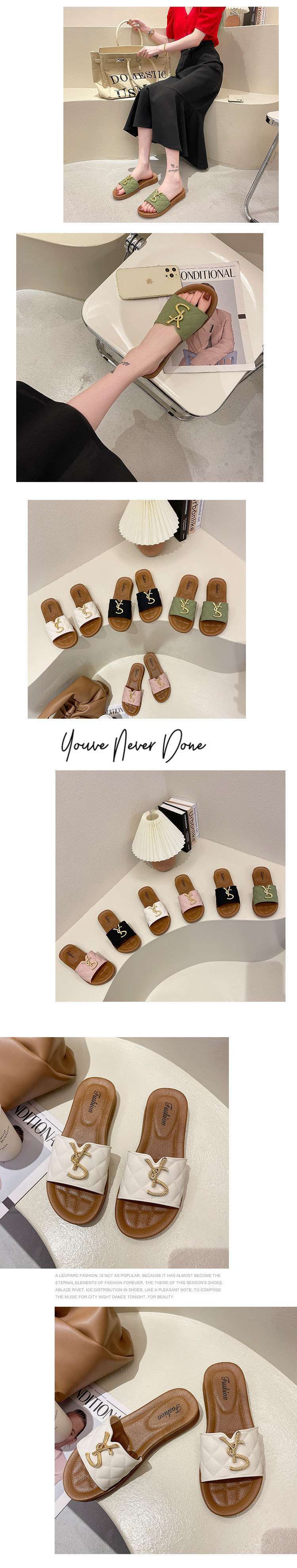 2026 Woman's Fashion Sandals Flat-Bottomed Beach Shoes Ladies Flip-Flops with Anti-Slippery Feature Lighted Summer Season Wear detail