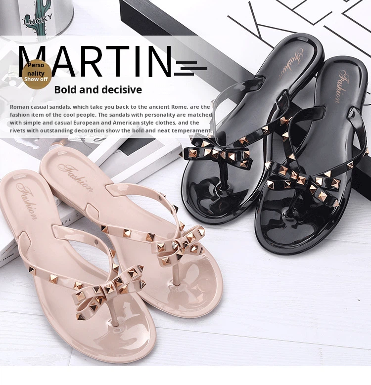 European New Style Platform Transparent Slip-On Fashion Trend Flip-Flops Round Toe for Summer Outdoor Use Jelly Sandals Women detail