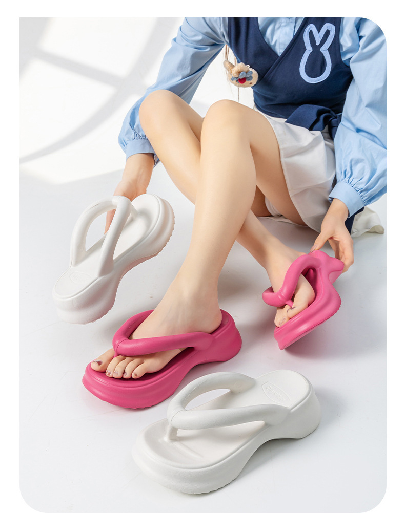 2025 Wholesale OEM Women Outdoor Flip-flops High Heel Sandals Anti-Slip Arch Support Thick Bottom for Spring Summer Autumn detail