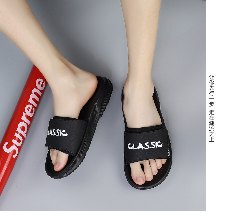 Manufacturers Wholesale Thick Bottom Sporty Outdoor Slippers Flip-flops Winter Summer EVA Outsole Split Leather Upper Cotton detail