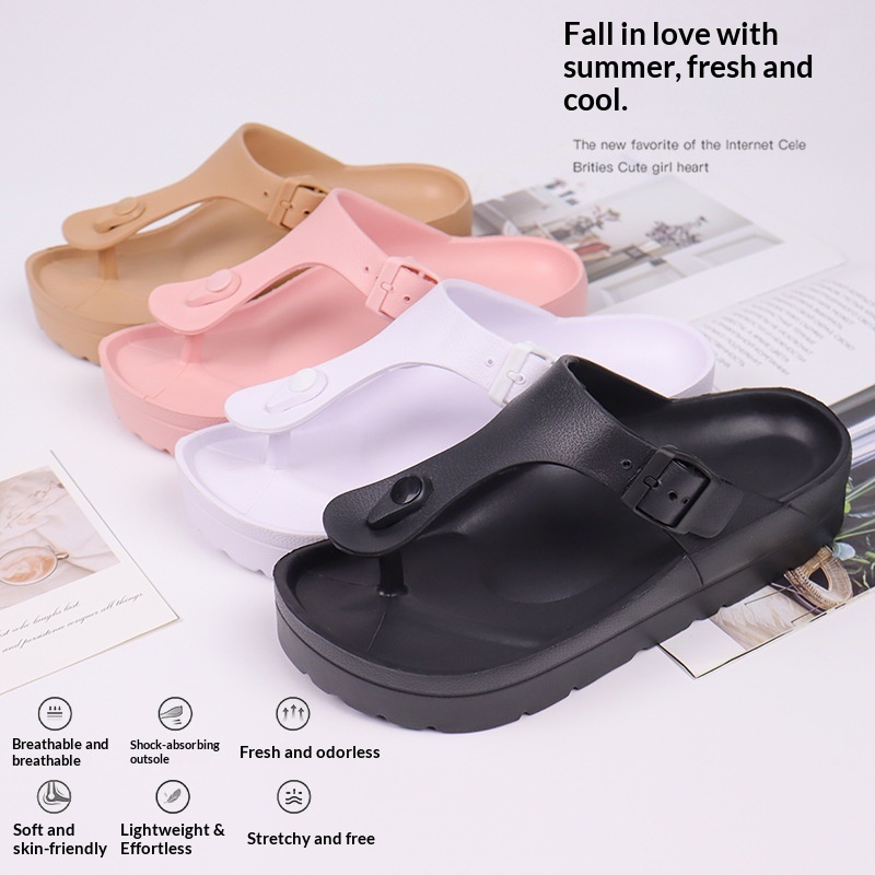 Breezestep Custom EVA Womens Buckle Strap Beach Sandals | Soft Arch Support Waterproof Breathable Deodorant Sandalias De Playa