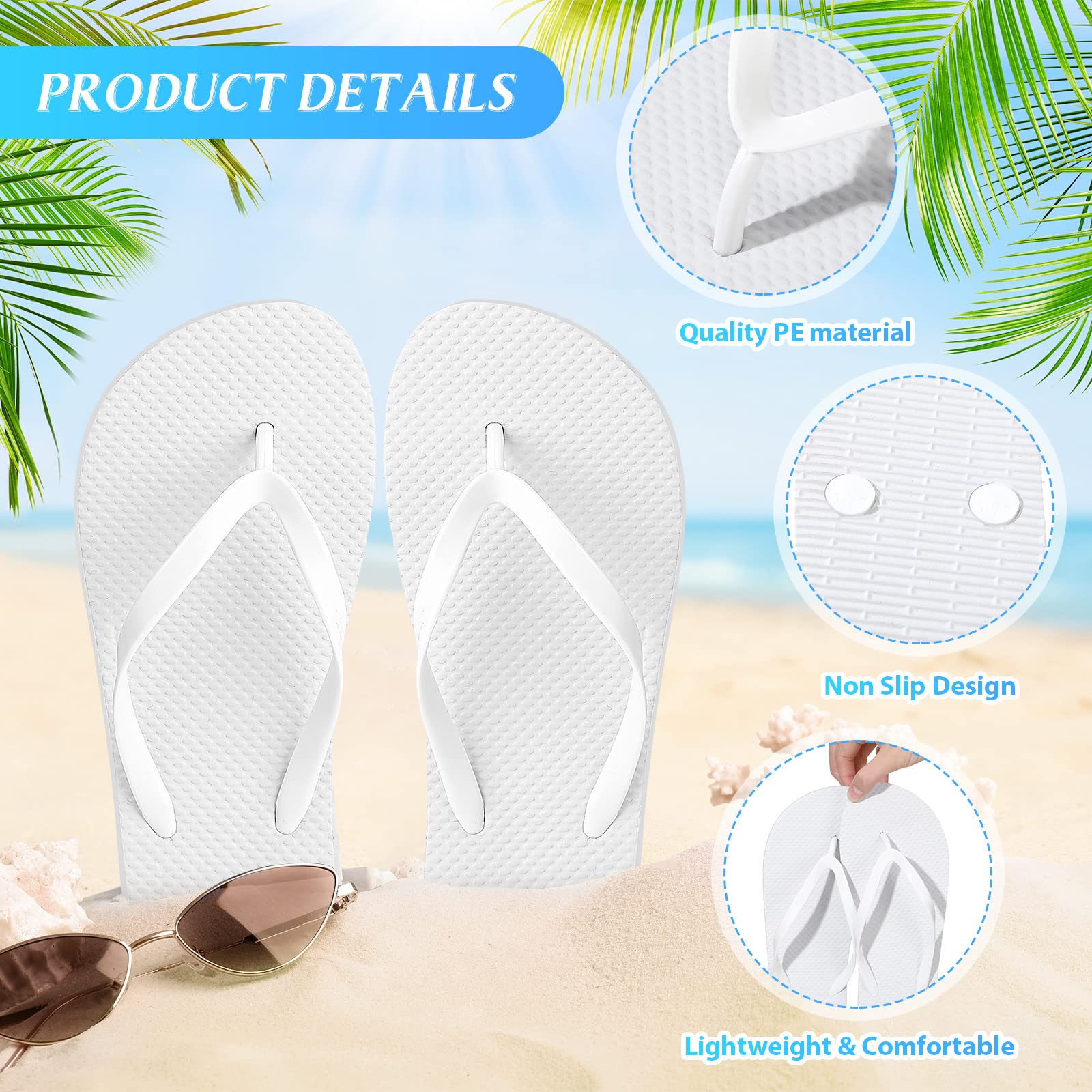 Customize Women Cheap Bulk Favor Slipper Wedding Beach Flip Flops for Wedding Guest product view