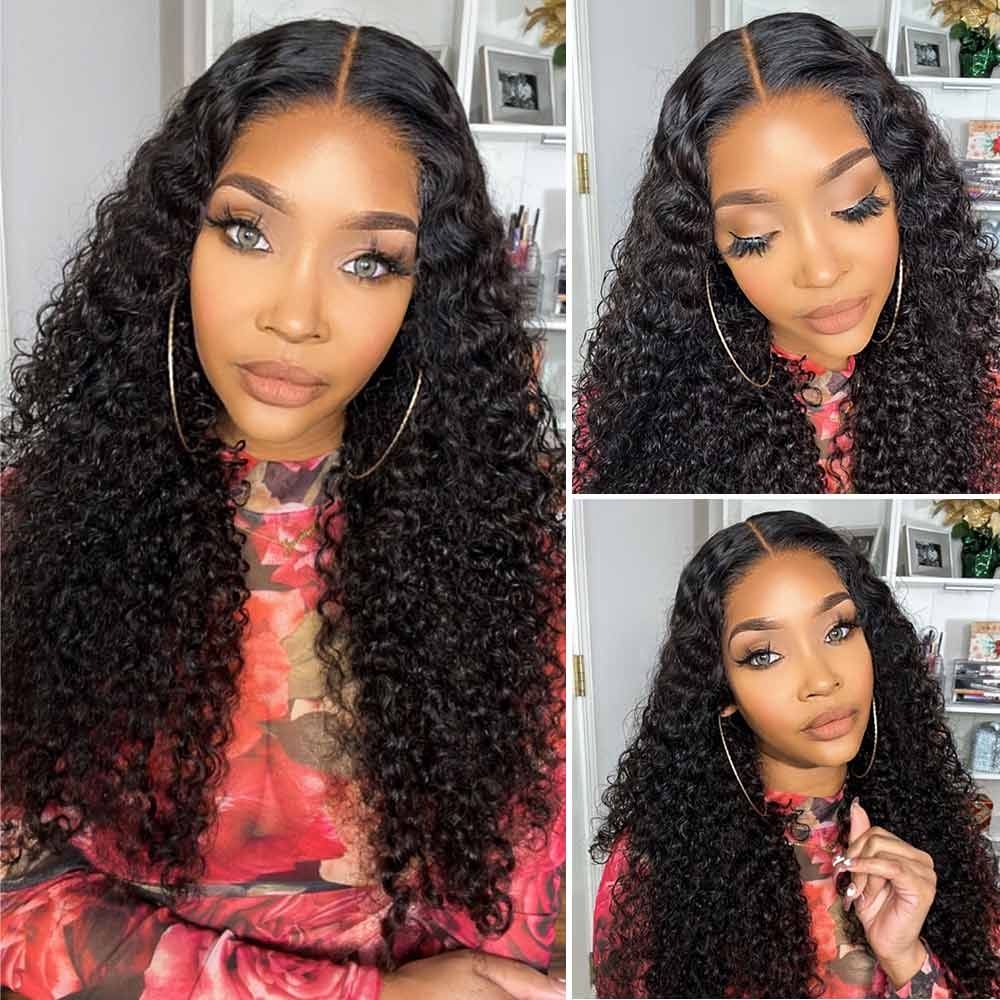 Raw Indian Hair Cuticle Aligned Hair Vendors Deep Wave 13x4 Lace Front Human Hair Wigs for Black Women Peruvian Hair Hd Lace Wig product view