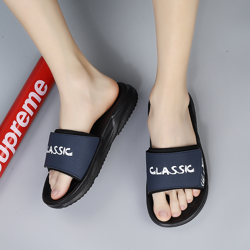 Manufacturers Wholesale Thick Bottom Sporty Outdoor Slippers Flip-flops Winter Summer EVA Outsole Split Leather Upper Cotton product view