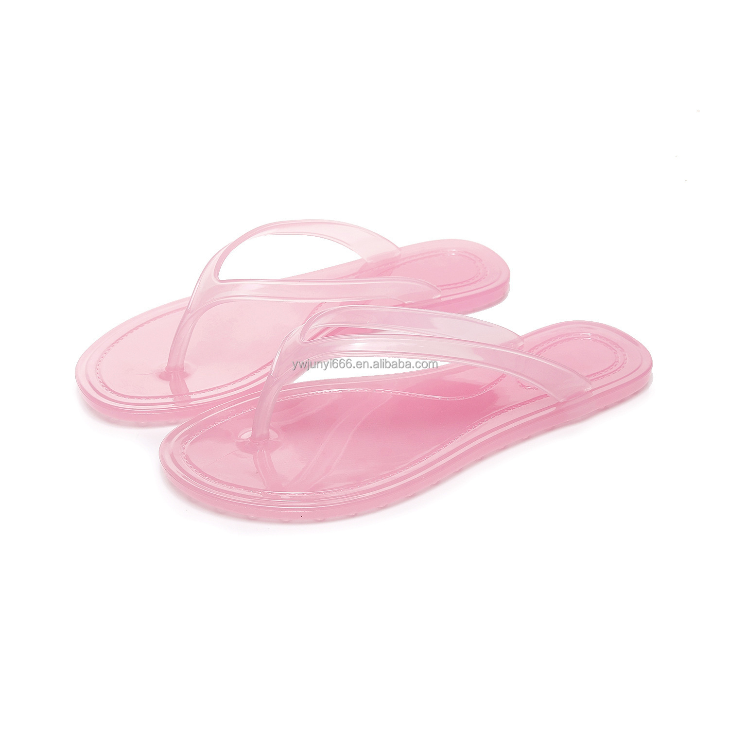Fashion Versatile Women Plastic Jelly Flip Flops Flat Clip Toe Sandals Casual Outdoor Beach Thong Slippers for Summer detail