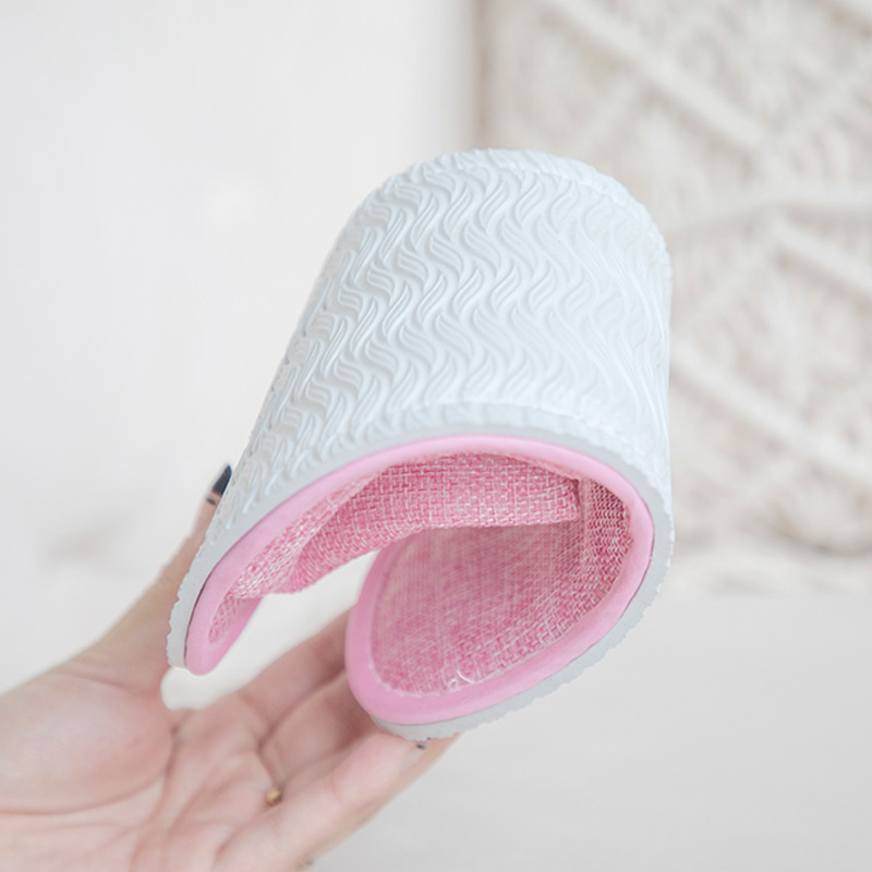 Eco-Friendly Linen Slippers with Open Toe Custom Logo Non-Slip and Comfortable Washable Hotel Amenities product view