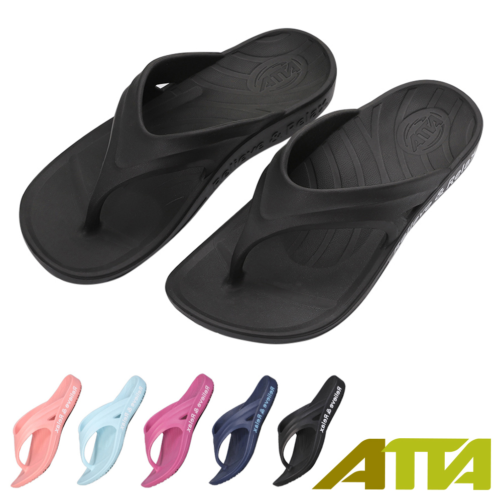 ATTA Women's Flip Flops with Arch Support Soft and Waterproof Black Winter Spring Summer Indoor Outdoor Use Shoes product view