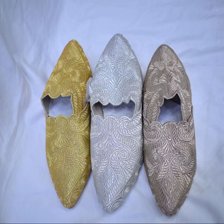 Women's Open-Toe Flip Flops Comfortable Cloth Leather PVC/PU Rubber Outsole for Weddings Spring Summer Autumn Winter Indoor Use product view