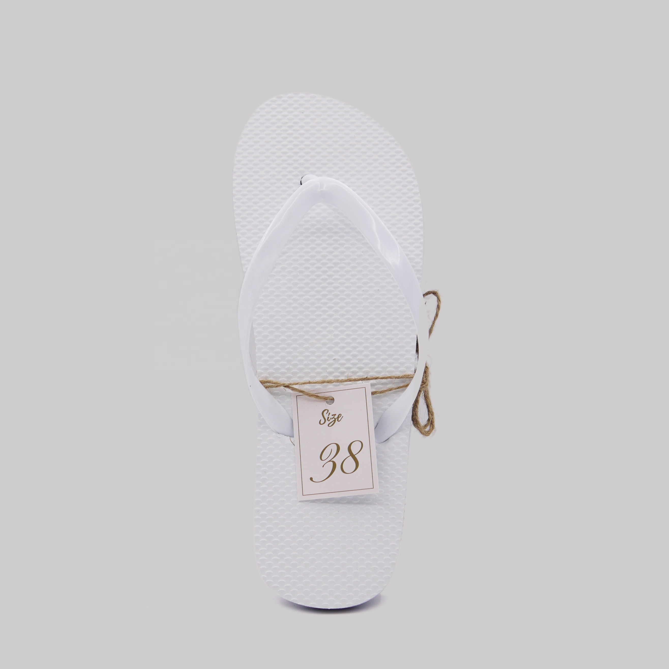Custom Bulk Sandals for Men Women Wedding Pool Party Slippers White Flip Flops Wedding for Guests product view