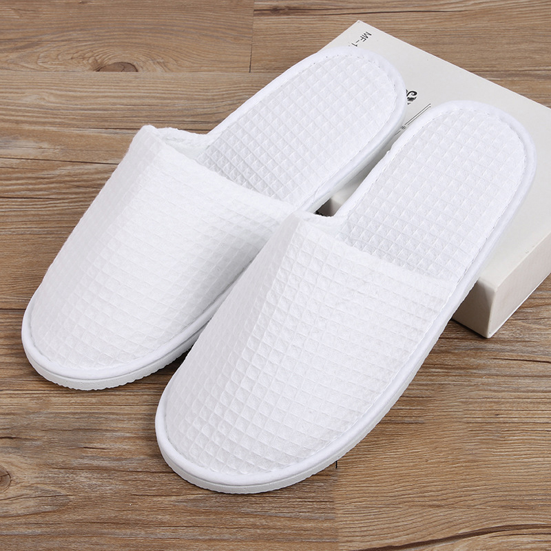 Custom Logo Waffle Slippers Soft Disposable Slippers Luxury Hotel Slippers product view