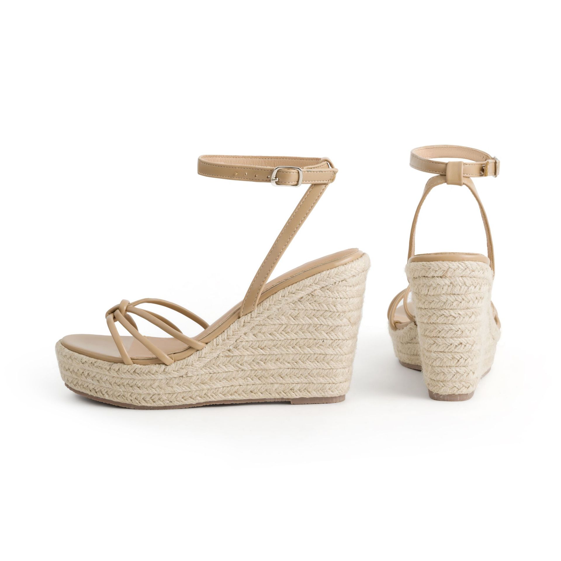 Women's High Heels Wedges Sandals Shoes Ladies Spring Summer Ankle Strap Thick-Soled Platform Roman Outdoor Sandalias OEM detail