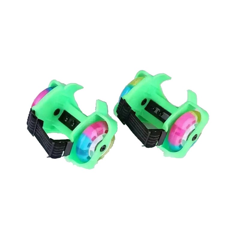 4 Wheels Kids Adjustable Flashing Heel Skates Roller Shoes detail