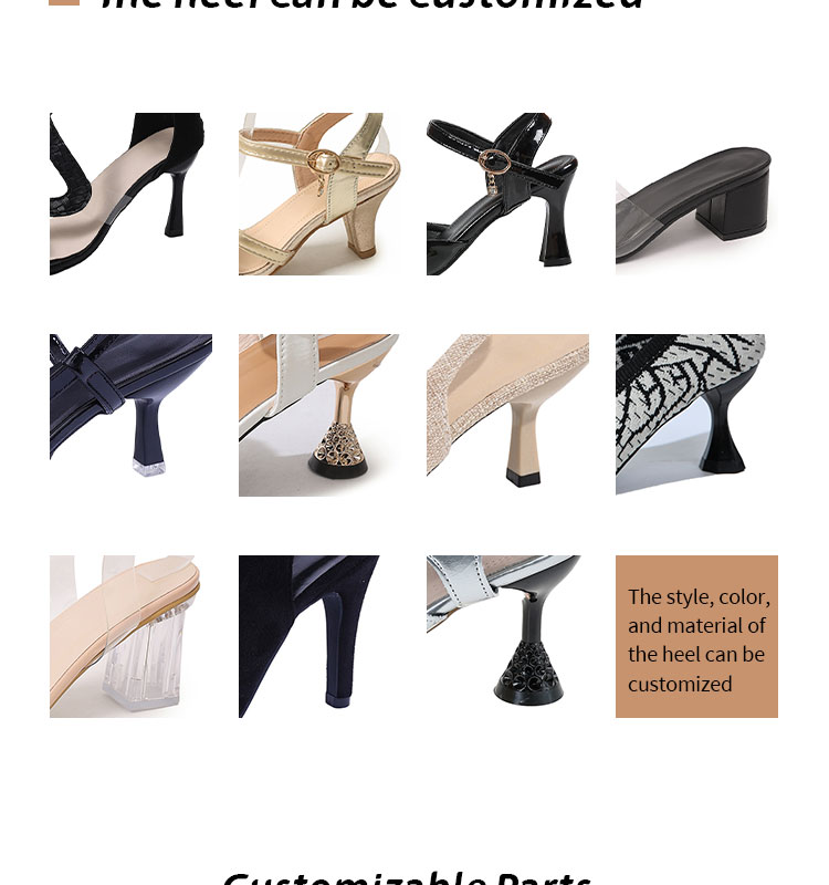 New Design Luxury Woman Sexy High Heeled Shoes Small Slender Round Toe Synthetic Suede Shoe's Upper Square Thick Heel K9939 detail