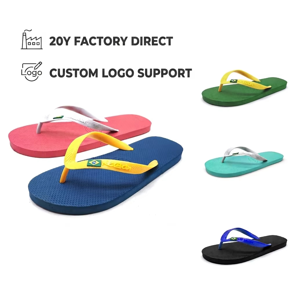 High Quality Summer Beach Flip Flops Custom LOGO Gold Unisex Flip Flops Brazil Flipflops Slippers