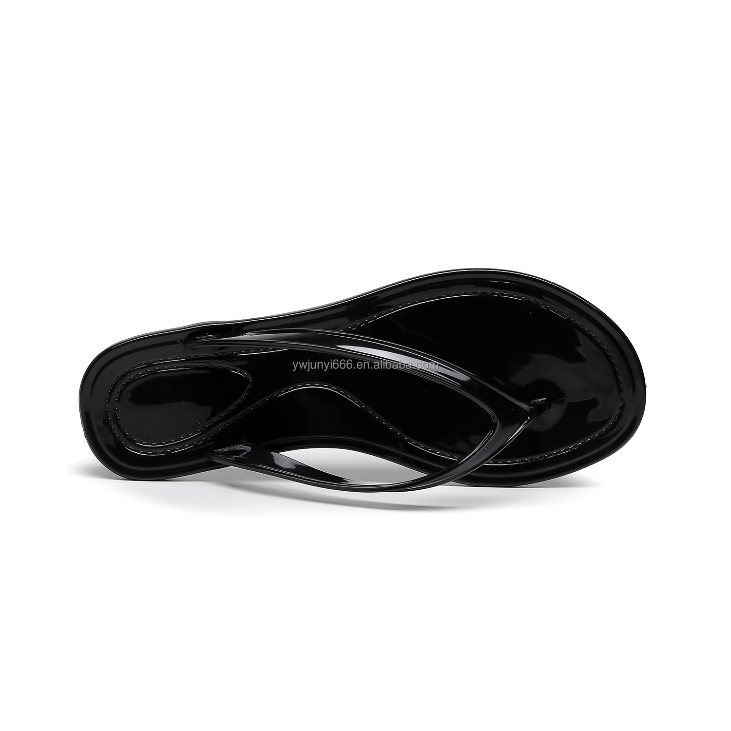 Fashion Versatile Women Plastic Jelly Flip Flops Flat Clip Toe Sandals Casual Outdoor Beach Thong Slippers for Summer detail