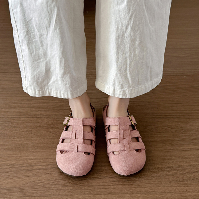 Summer New Retro Clogs Hollow Strap Fisherman Sandals Soft Slingback Comfort Daily Walking Flats for Ladies OEM ODM Wholesale product view