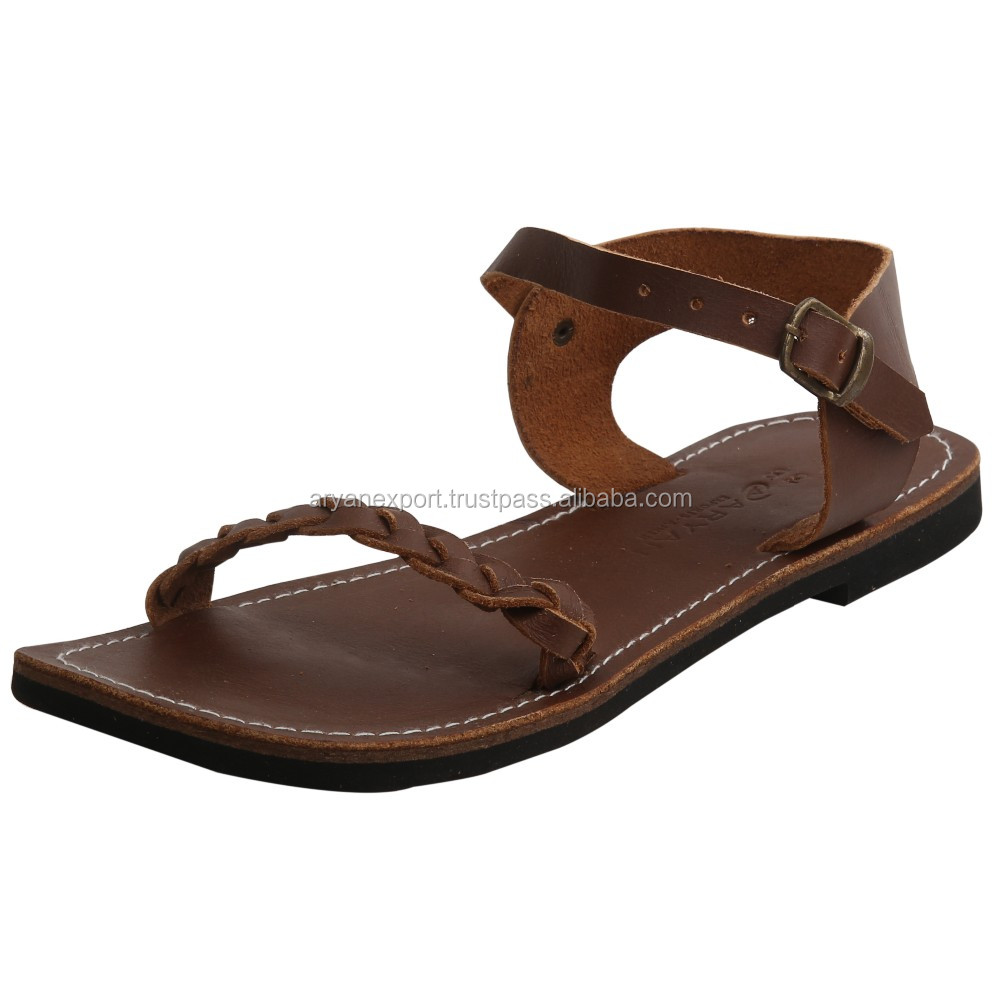 Real Leather Stylish Flip Flops Slipper Sandal Women detail