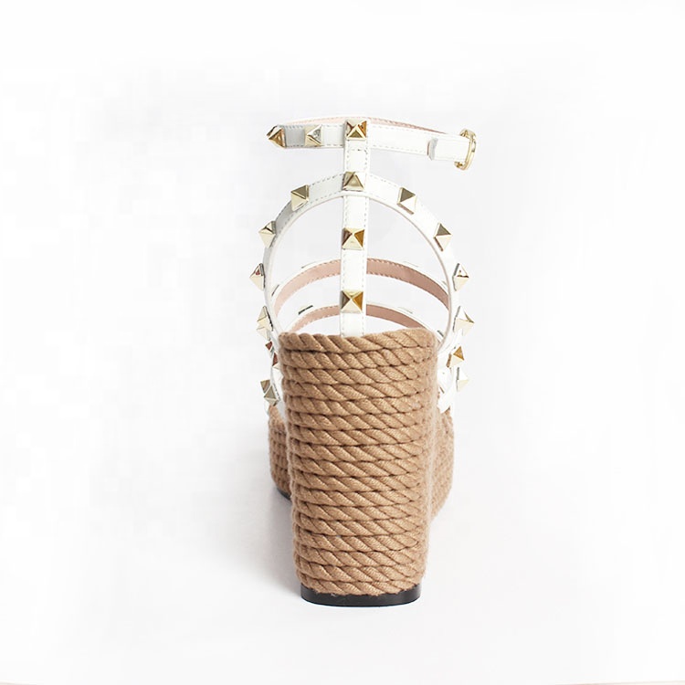 2024 Custom Female Footwear Ultra Solid Flat Shoe Slope Strap Platform Wedges Sandals OEM Manufacturer Customized for Summer product view
