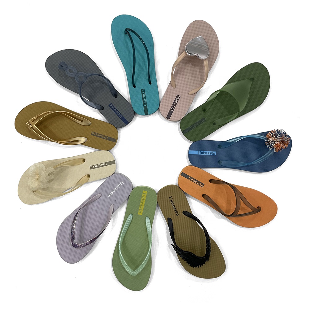 Wholesale Custom Design Ladies Women Flip Flops With New Straps Women Sandal