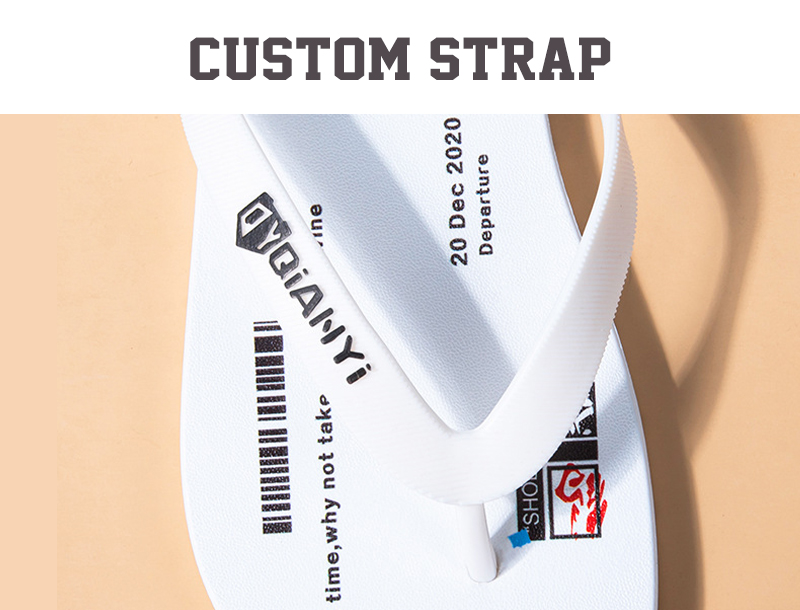 Personalized Design Beach Bride White Women's Flip-Flops Custom Sublimation Flip Flops Wedding Custom Logo for Guests Men Women detail
