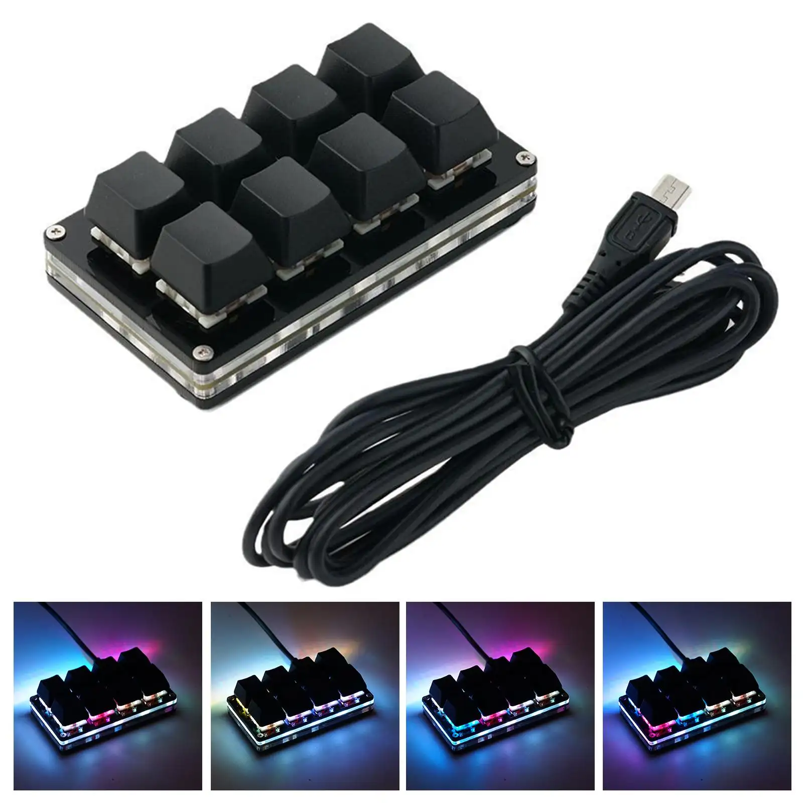16/8Key Mini Keyboard Mechanical Keyboard Gaming Programming Custom Keyboard Keycaps For Photoshop SayoDevice product view