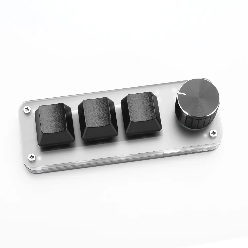 3 Key 1 Knob/4 Key Programming Macro  Knob Keyboard RGB Wired USB Photoshop Gaming Keypad Red Switches Mechanical Macropad product view
