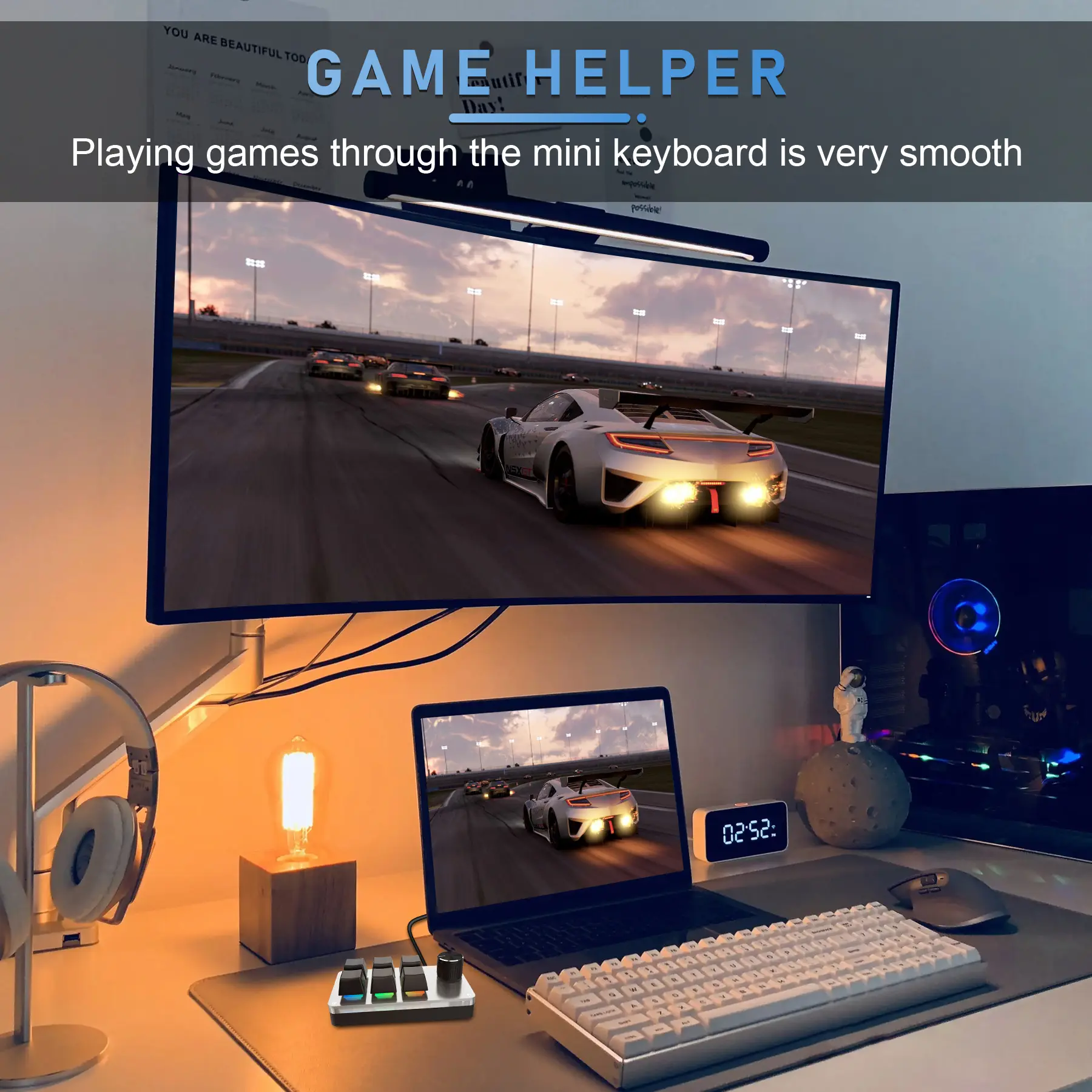 6 Keys 1 Knob RGB Macro Programming Gaming Knob Keypads Mini Custom Hotswap Keyboard USB Mechanical Keyboard For Photoshop product view